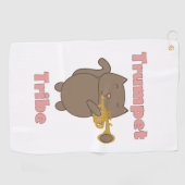Trumpet Tribe Kawaii Cat Pink Golfhanddoek (Horizontaal)