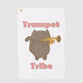 Trumpet Tribe Kawaii Cat Pink Golfhanddoek (Voorkant)