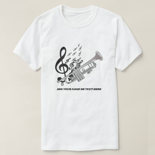 Trumpet Trumpeter Jazz T Shirten T-shirt (Design voorkant)