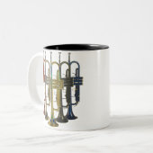 Trumpet Tweekleurige Koffiemok (Voorkant links)