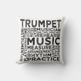 Trumpet Typografie Kussen