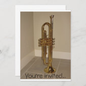 Trumpet-uitnodiging Kaart (Voorkant / Achterkant)