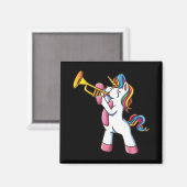 Trumpet Unicorn Marching Band And Jazz Player Gift Magneet (Voorkant / Achterkant)