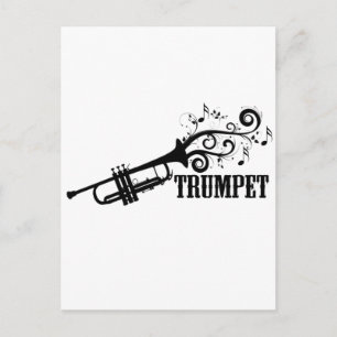 Trumpet Vector met wervelingen Briefkaart