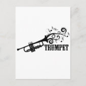 Trumpet Vector met wervelingen Briefkaart (Voorkant)