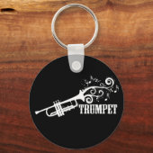 Trumpet Vector met wervelingen Sleutelhanger (Voorkant)