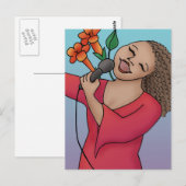 Trumpet Vine Singer Briefkaart (Voorkant / Achterkant)