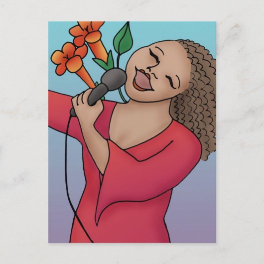 Trumpet Vine Singer Briefkaart (Voorkant)