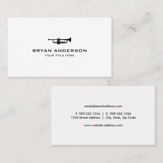 Trumpet Visitekaartje (Voorkant / Achterkant)