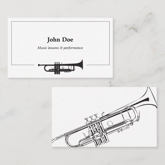 Trumpet Visitekaartje (Voorkant / Achterkant)