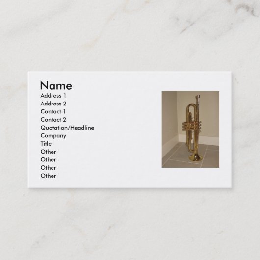 Trumpet visitekaartje (Voorkant)
