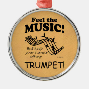 Trumpet voelt de muziek metalen ornament