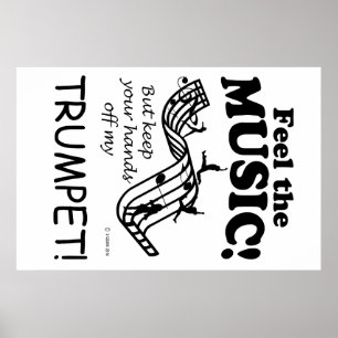 Trumpet voelt de muziek poster