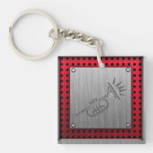 Trumpet voor geborsteld metaal sleutelhanger (Voorkant)