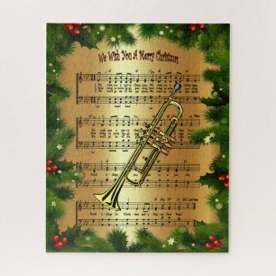 Trumpet ~ "Wij wensen u een prettige kerstdag" ~ Legpuzzel