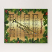 Trumpet ~ "Wij wensen u een prettige kerstdag" ~ Legpuzzel (Horizontaal)