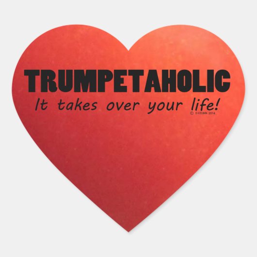 Trumpetaholic Life Heart Sticker (Voorkant)