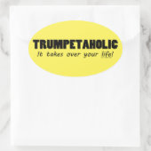 Trumpetaholic Life Oval Sticker (Tas)