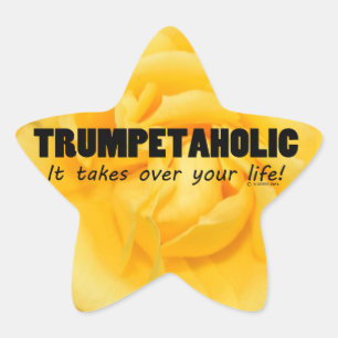 Trumpetaholic Life Star-Sticker Ster Sticker