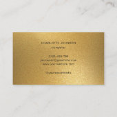 Trumpeter Gold Professionele Muzikant Elegant Visitekaartje (Achterkant)