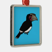 Trumpeter Hornbill Metalen Ornament (Rechts)