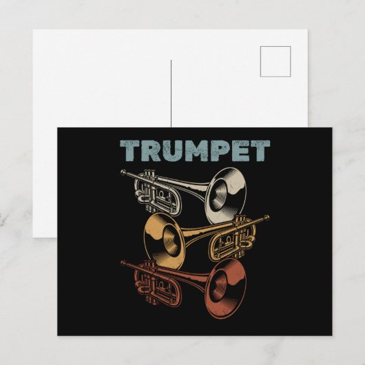 Trumpeter met markeringsband briefkaart (Voorkant / Achterkant)