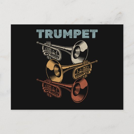 Trumpeter met markeringsband briefkaart (Voorkant)