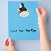 Trumpeter Pigeon Black Baldhead Flyer (Hand)