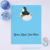 Trumpeter Pigeon Black Baldhead Flyer (Enkel)