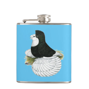 Trumpeter Pigeon Black Baldhead Heupfles