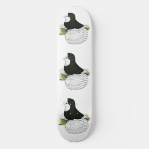 Trumpeter Pigeon Black Baldhead Persoonlijk Skateboard