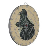 Trumpeter Pigeon Black Dartbord (Voorkant Links)