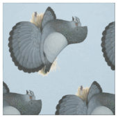 Trumpeter Pigeon Blue Barless Stof (Swatch)