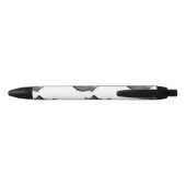 Trumpeter Pigeon Blue Barless Zwarte Inkt Pen (Achterkant)