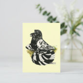Trumpeter Pigeon Dark Splash Briefkaart (Staand voorkant)