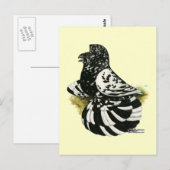Trumpeter Pigeon Dark Splash Briefkaart (Voorkant / Achterkant)