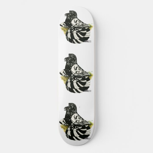 Trumpeter Pigeon Dark Splash Skateboard (Voorkant)