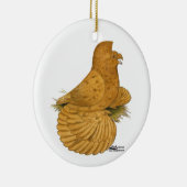 Trumpeter Pigeon Deroy Keramisch Ornament (Rechts)