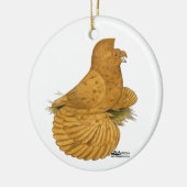 Trumpeter Pigeon Deroy Keramisch Ornament (Links)