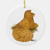 Trumpeter Pigeon Deroy Keramisch Ornament (Achterkant)