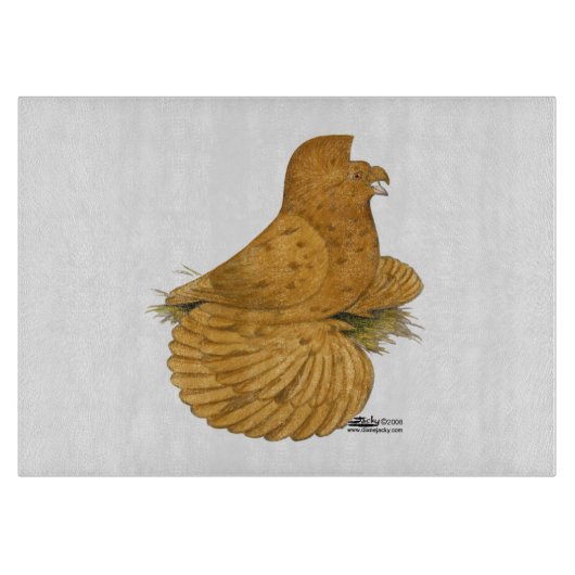 Trumpeter Pigeon Deroy Snijplank (Voorkant)