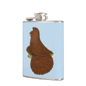 Trumpeter Pigeon Red Heupfles (Links)