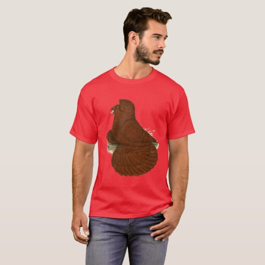 Trumpeter Pigeon Red T-shirt (Voorkant volledig)