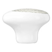 Trumpeter Pigeon White Keramische Knop (Zijkant)