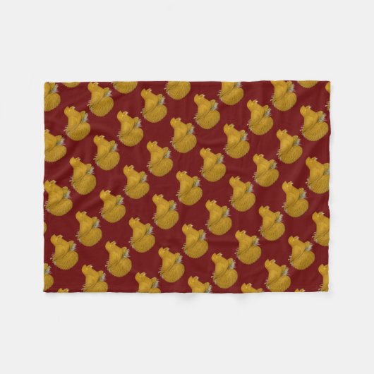 Trumpeter Pigeon Yellow Self Fleece Deken (Voorkant (Horizontaal))