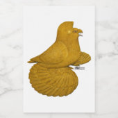 Trumpeter Pigeon Yellow Voedselcontainer Etiket (Enkel label)