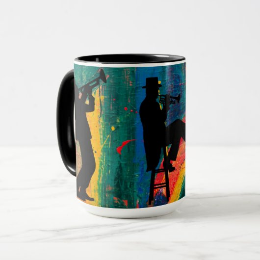 Trumpeter Silhouettes Mok (Voorkant links)