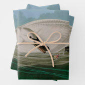 Trumpeter Swan Birds of America Audubon Print Inpakpapier Vel (In situ)