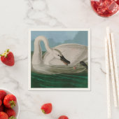 Trumpeter Swan Birds of America Audubon Print Servet (Insitu)