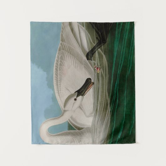 Trumpeter Swan Birds of America Audubon Print Wandkleed (Voorkant)